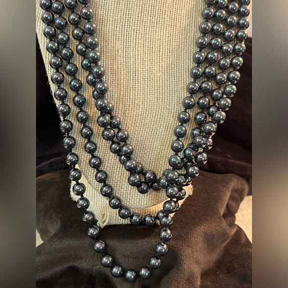 Tahitian Shell Pearl Endless Nevklace Strand 100” - Picture 9 of 9